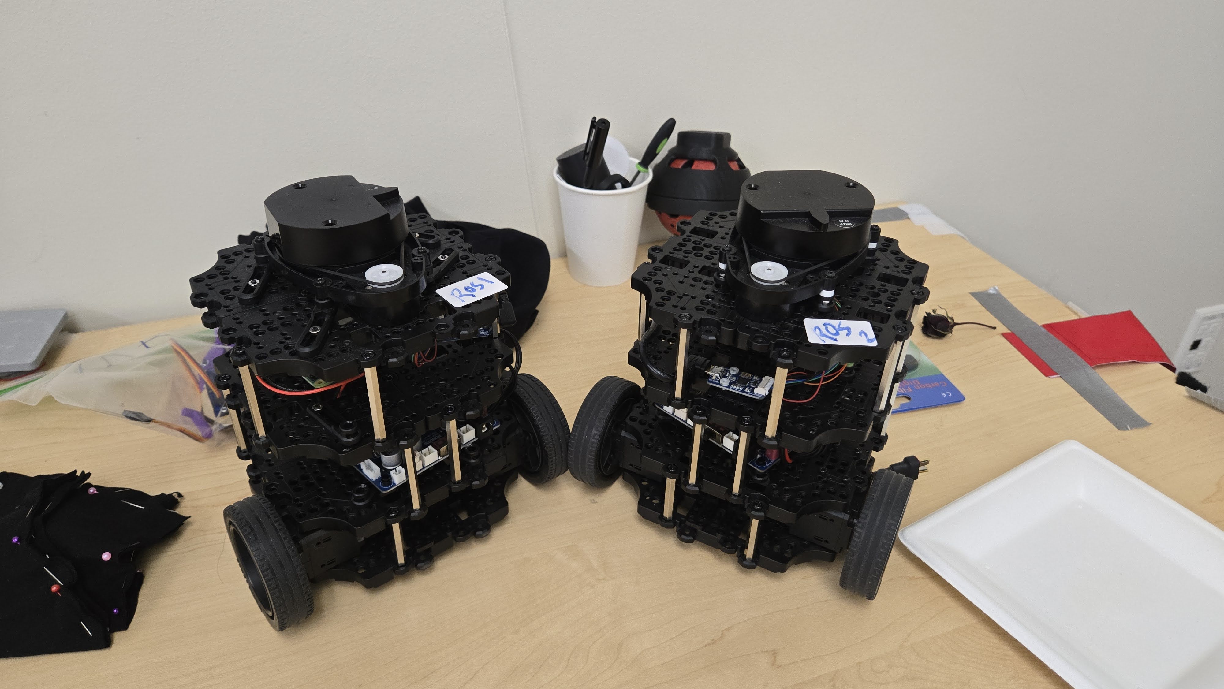 Fleet of TurtleBot3 robots in simulation