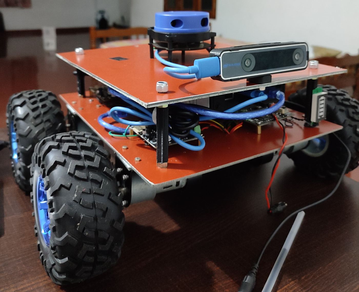 4WD robot close up