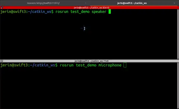 Animation of a ROS chat app between two nodes