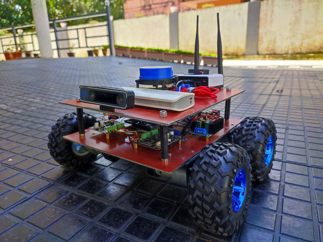 Four wheel drive robot with a 3D camera