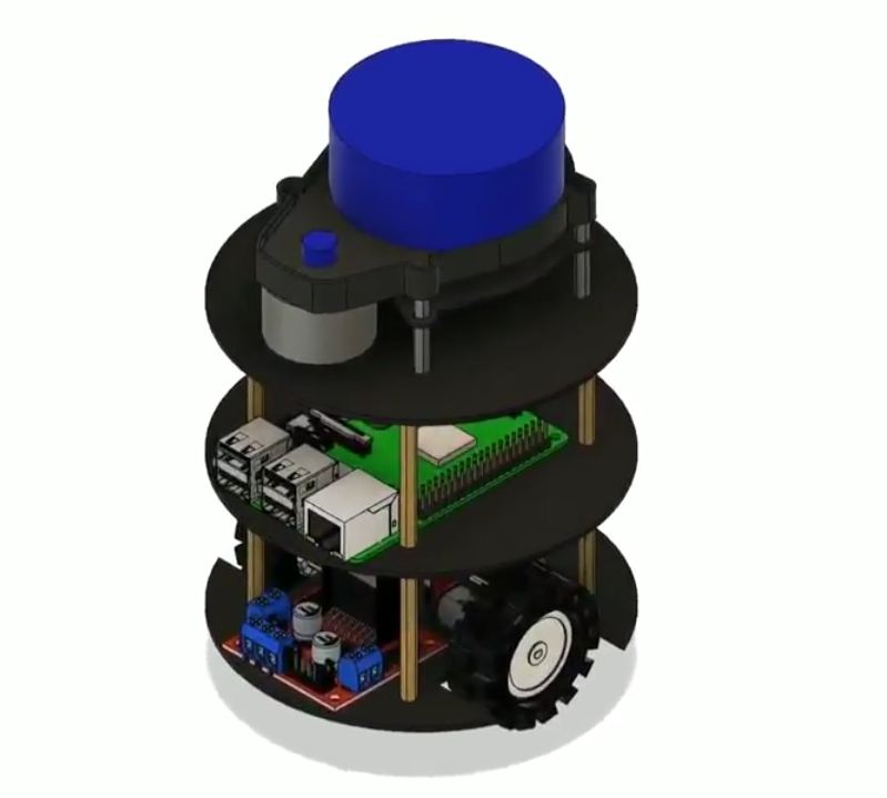 CAD render of the mini nav bot