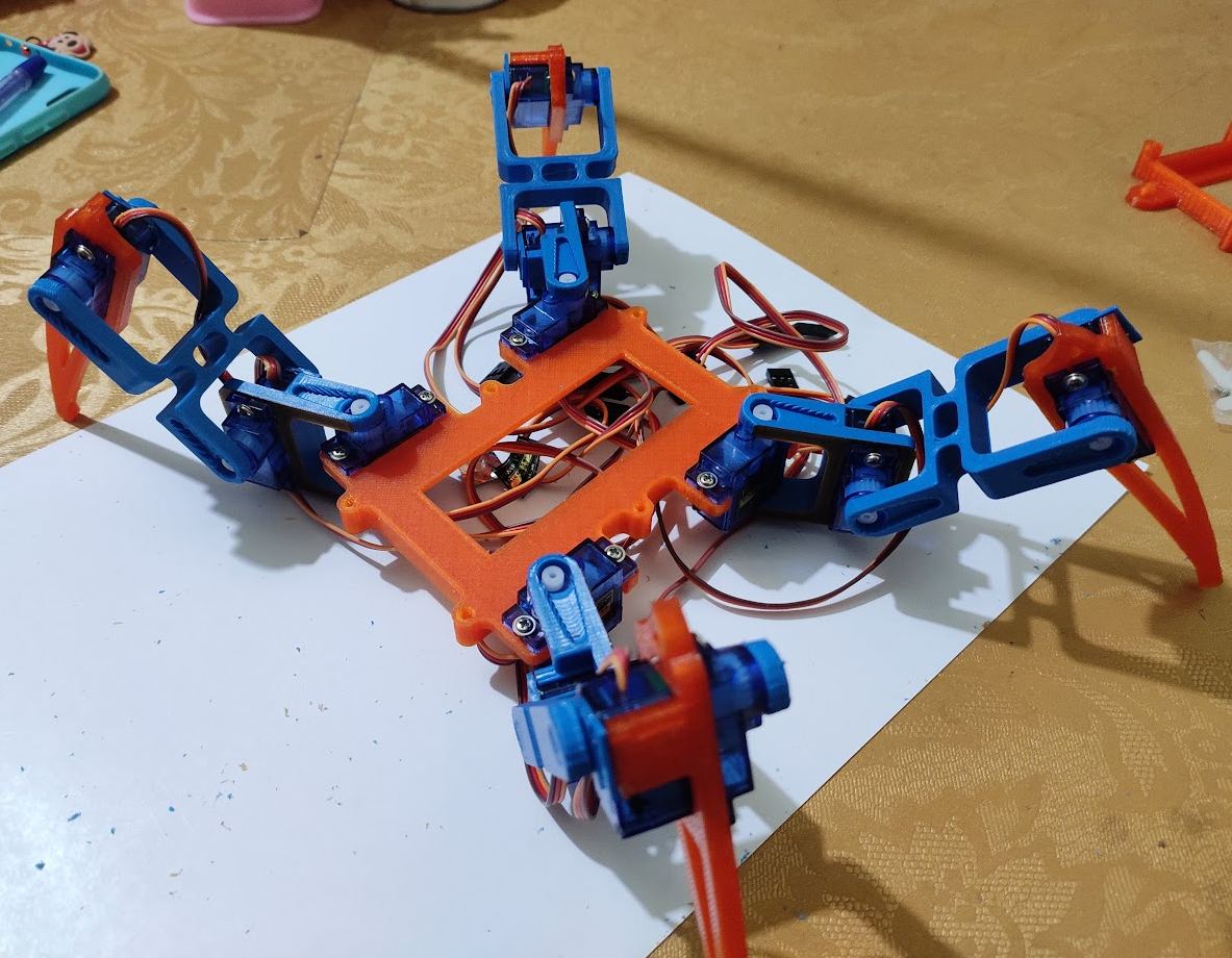 Four legged spider robot